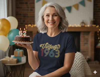 T-shirt 62e anniversaire 1963 