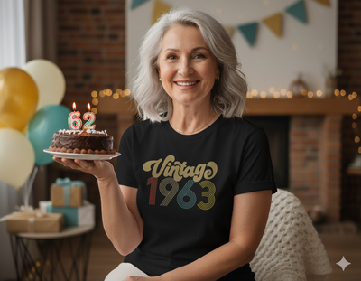 T-shirt 62e anniversaire 1963 