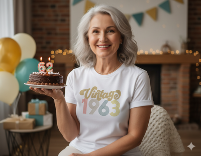 T-shirt 62e anniversaire 1963 