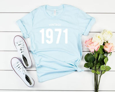 Vintage 1971 Birthday T-Shirt  | 52nd Birthday Party T-Shirt Cotton