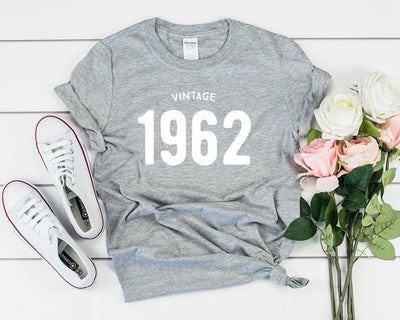 Vintage 1962 Birthday T-Shirt | 61st Birthday Party T-Shirt Cotton