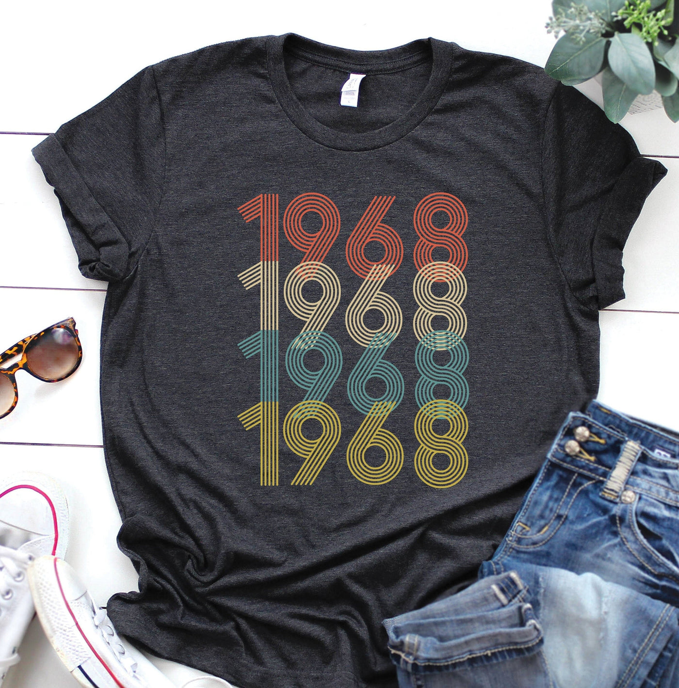 Vintage 1968 Shirt 55th Birthday Gift