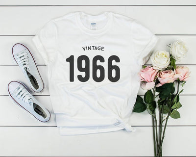 Vintage 1966 Birthday T-Shirt | 57th Birthday Party T-Shirt Cotton